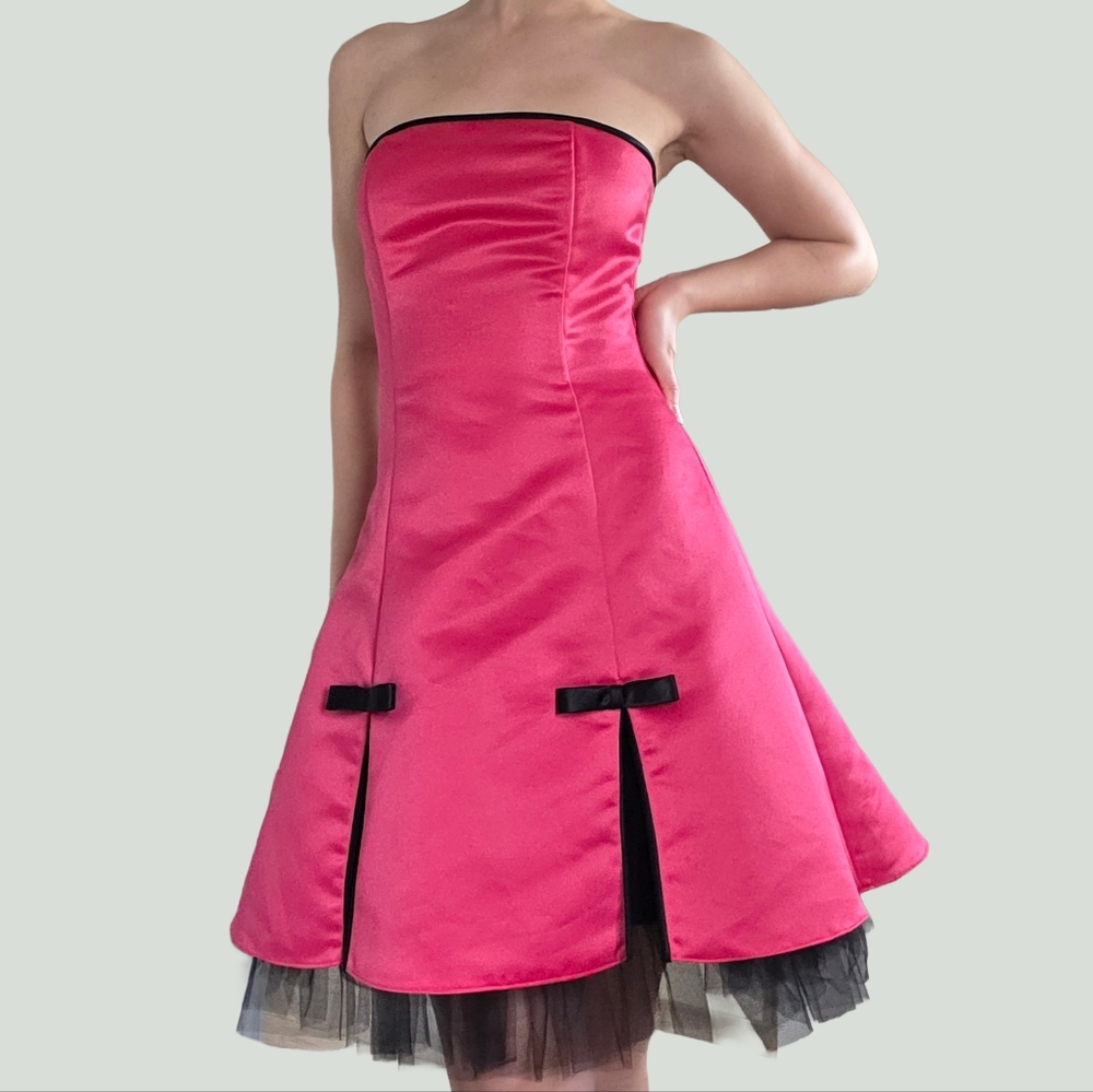 🎀 90s Gunne Sax Strapless Party Dress 🎀